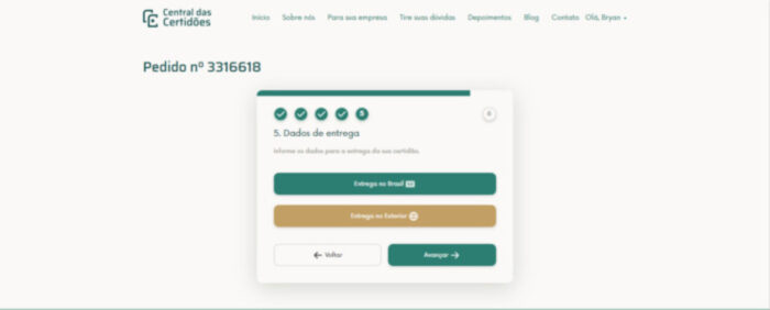 solicitar certidão de ônus online